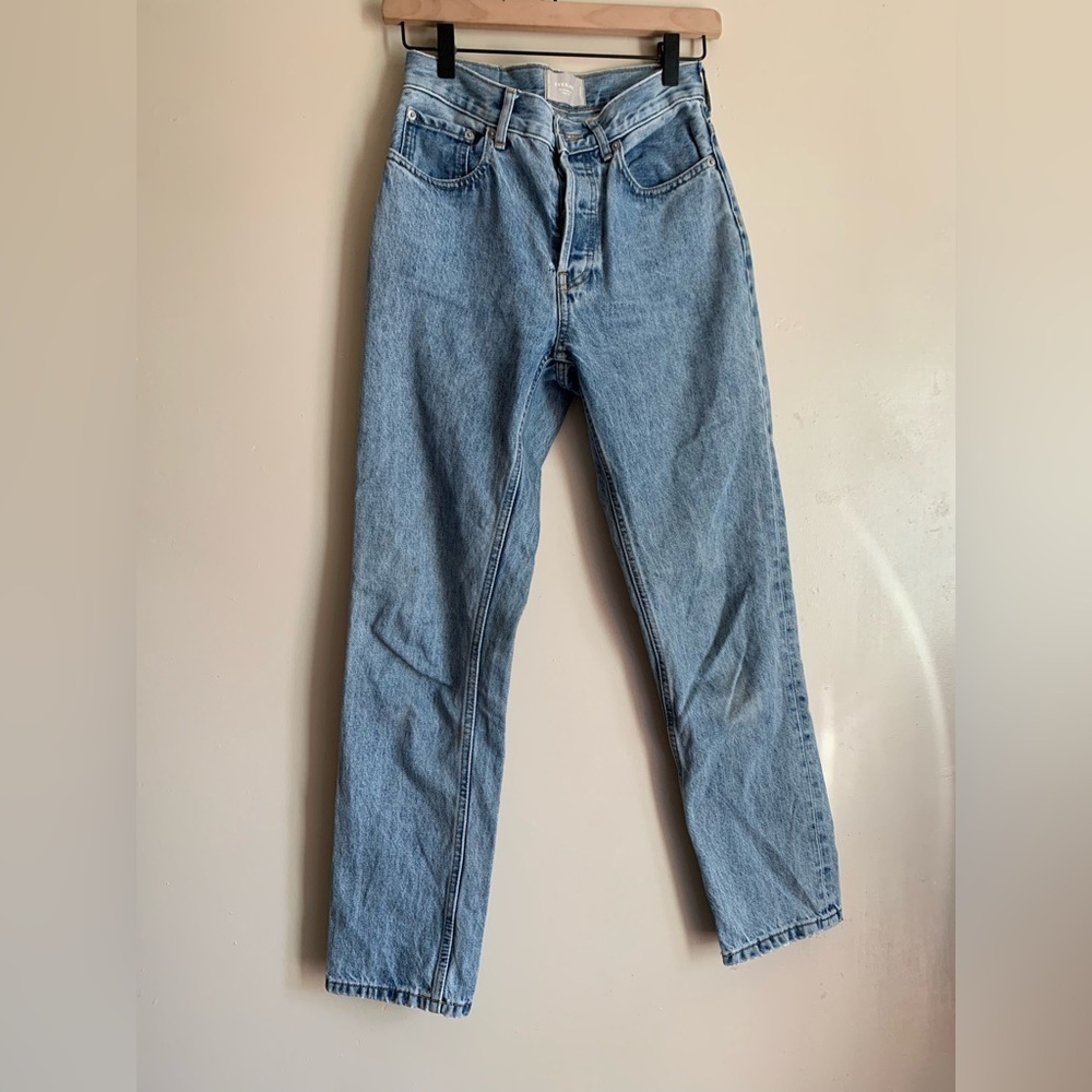 Everlane Blue Jeans Light wash Women 90s Cheeky Jean Pants Bottoms 24 Regular